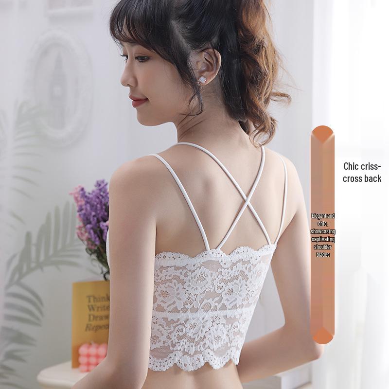 Summer Korean Lace Strapless Bandeau Camisole for Female Students