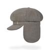 VARZAR VA Stud Fly Newsboy Cap Beige
