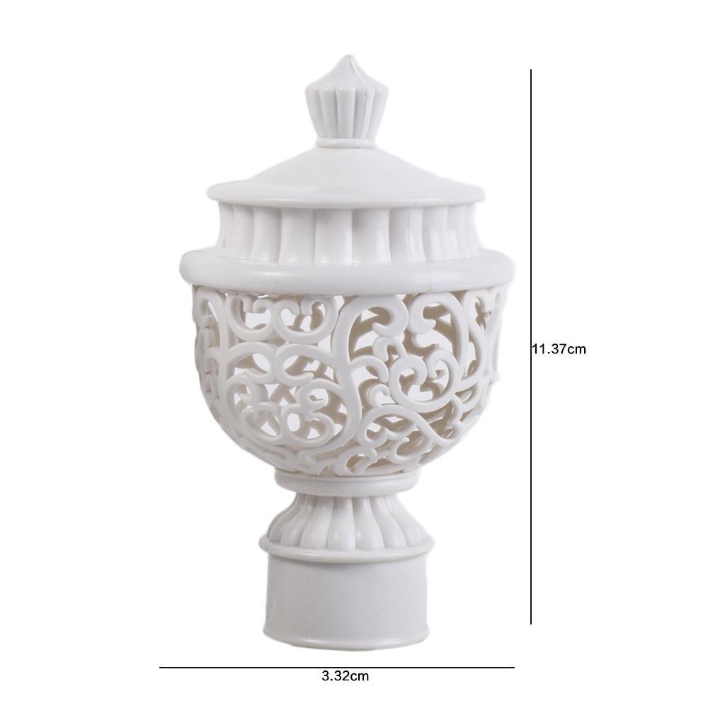 Plastic Decorative Durable Curtain Rod Cap Curtain Rod Head Drapery Rail Ends Curtain Accessories