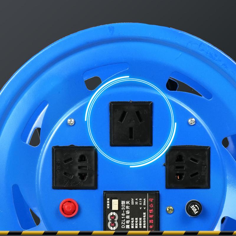 Cable Tidy Reel Socket 55M Mobile Wire Organizer Portable Cables Wire Roller Extension Collector Outdoor Tools with Bracket