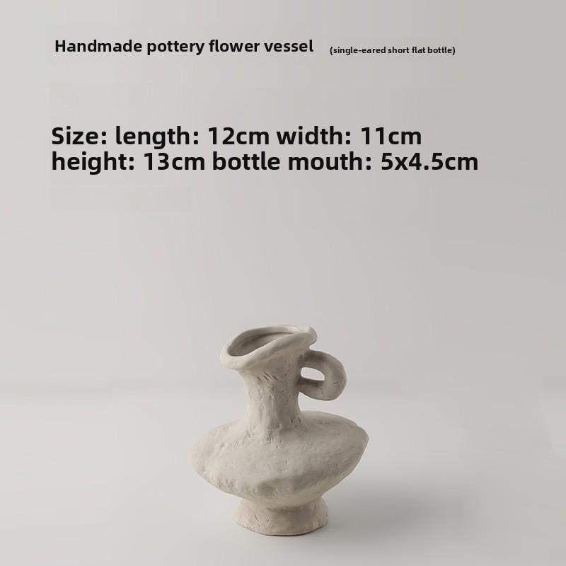 

Wabi Sabi Ceramic Vase Handmade Art Pottery Home Decor Boho Style Flower Vase