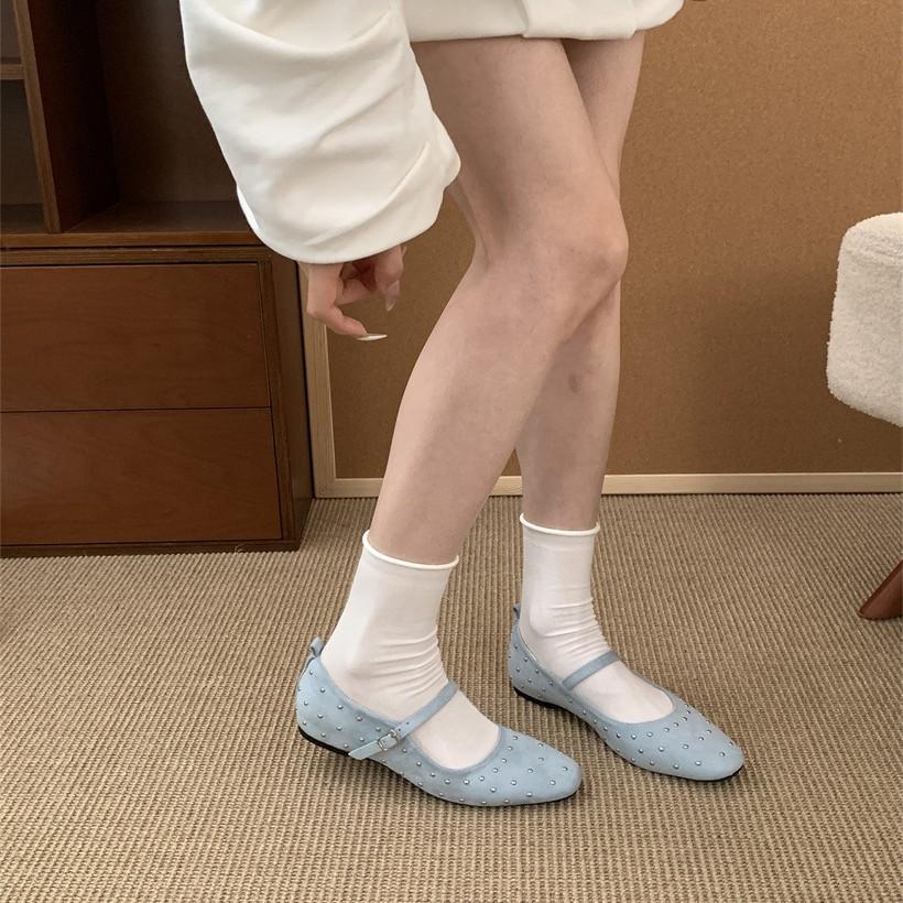 French inner retro Mary Jane single shoes women's shoes 2025 new spring Korean version temperament black commuter shoes