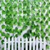 12 Pcs 2M Artificial Hanging Vine Plant Leaves Plastic Home Garden Wall Wedding Decoration