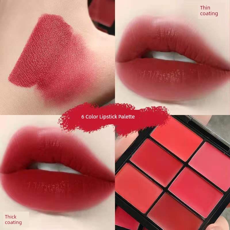 Stage Makeup Multi-Color Red Long-Lasting Lipstick Palette, Makeup Artist's Special Lip Gloss Palette, Genuine Product for Stage and Photo Studio Use