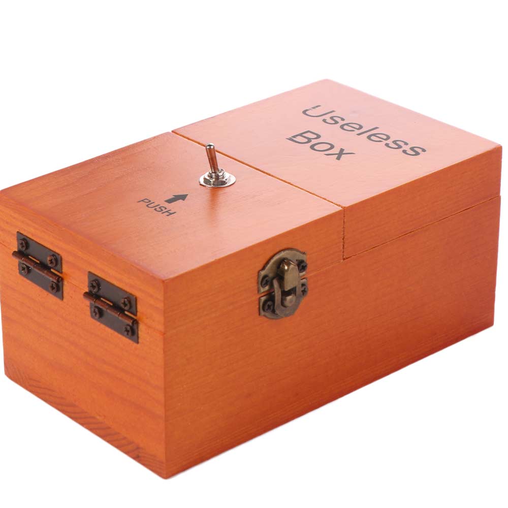 Holzfarbe Nutzlose Box Lass Mich In Ruhe Holz Nutzlose Box Kreative Elektronische Nutzlose Box Kinderspielzeug