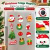 12Pcs Christmas Tree Magnetic Stickers Santa Claus Refrigerator Magnets  Holiday Gifts