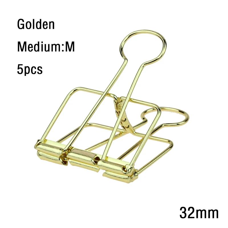 

2-10 Pcs Paper Clip Sliver Rose Gold Binder Clips Page Holder Office Study Binder Clips Photo Clamp Office School Desk Organizer