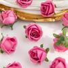 Artificial Flowers Silk Roses Head Home Wedding Dress Decor Festival Party DIY Display Boxes Craft Headdress Hotsale Accessories