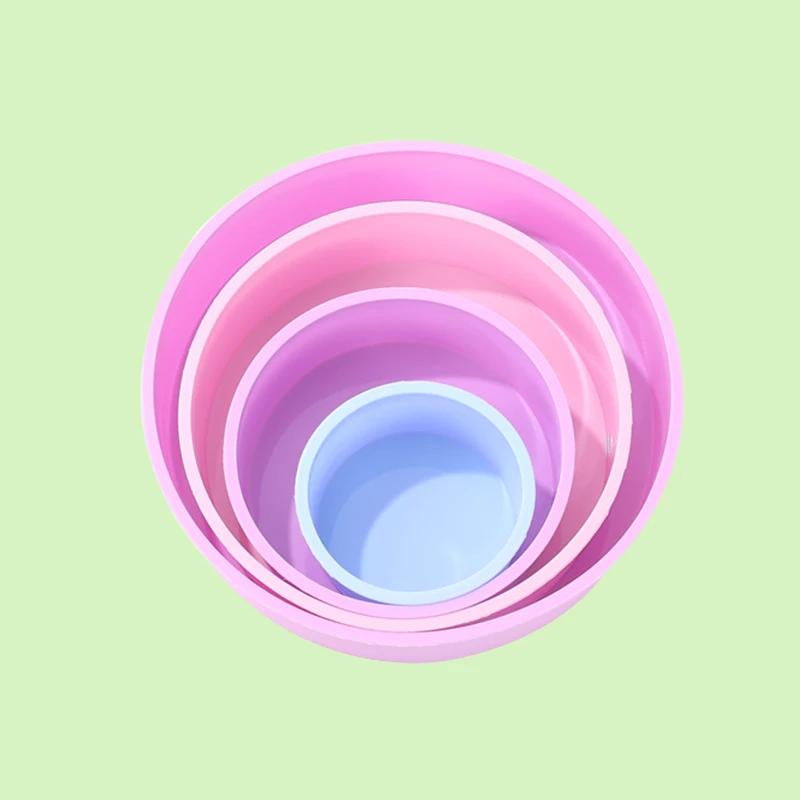 4 6 8 10 palcová forma kulatého tvaru Silikonová forma na pečení malých dortů Mousse Fondant Válec Forma na pečivo Dezert Jelly