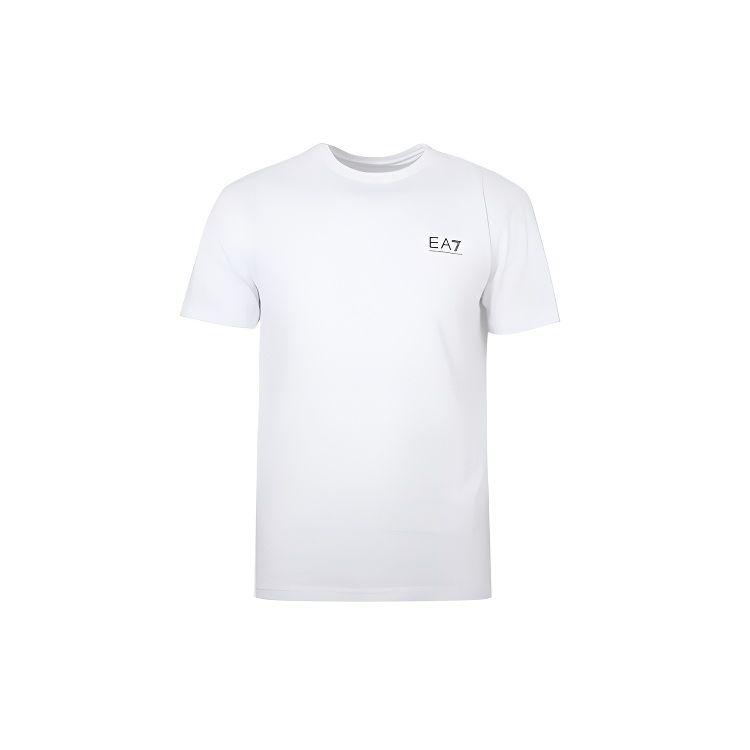 Emporio Armani Мужская белая футболка EA7 с круглым вырезом, короткий рукав, топ 3GPT51-PJM9Z-0100 L