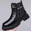 High Quality Classic Leather Men Winter Boots Fashion Genuine Leather Man Ankle Boot Lace-Up Outdoor Motorcycle Boots Walk Shoes