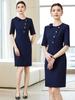 Elegant Slim-Fit Women's Professional Dress for Receptionists and Salon Workwear