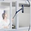 2-In-1 Long-Handled Window Cleaning Brush with 1pc Extra Replacement Head, 180° Rotatable Dual Heads, Squeegee And Scrubber Included,