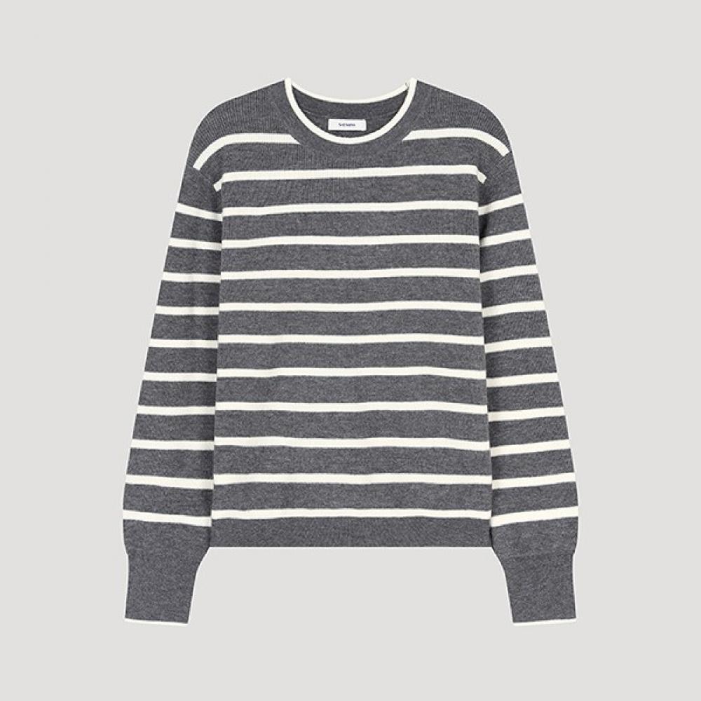 

She S miSS шерстяной полосатый круглый вырез SSkpoo42050 Gr Grey/55