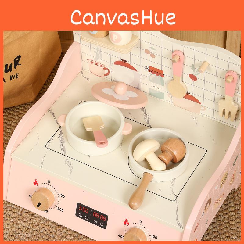 Simulation Kitchen Wooden Cooking Utensils Children Puzzle Toy Set For Kid Gift