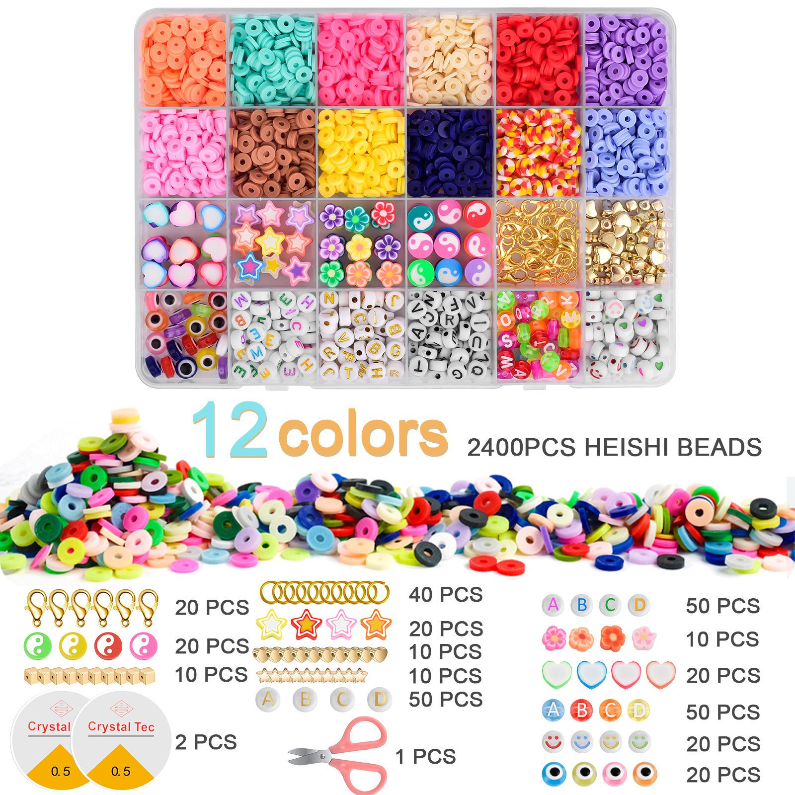 Soft Pottery Pieces Soft Pottery String Rice Beads Letter Beads Fruit Soft Pottery Loose Beads Bracelet Necklace Diy Set set