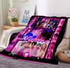 Custom Name K-Pop Hunters Flannel Blanket Throw Blanket Soft Warm Sofa Bed Home Decor Unique Gift