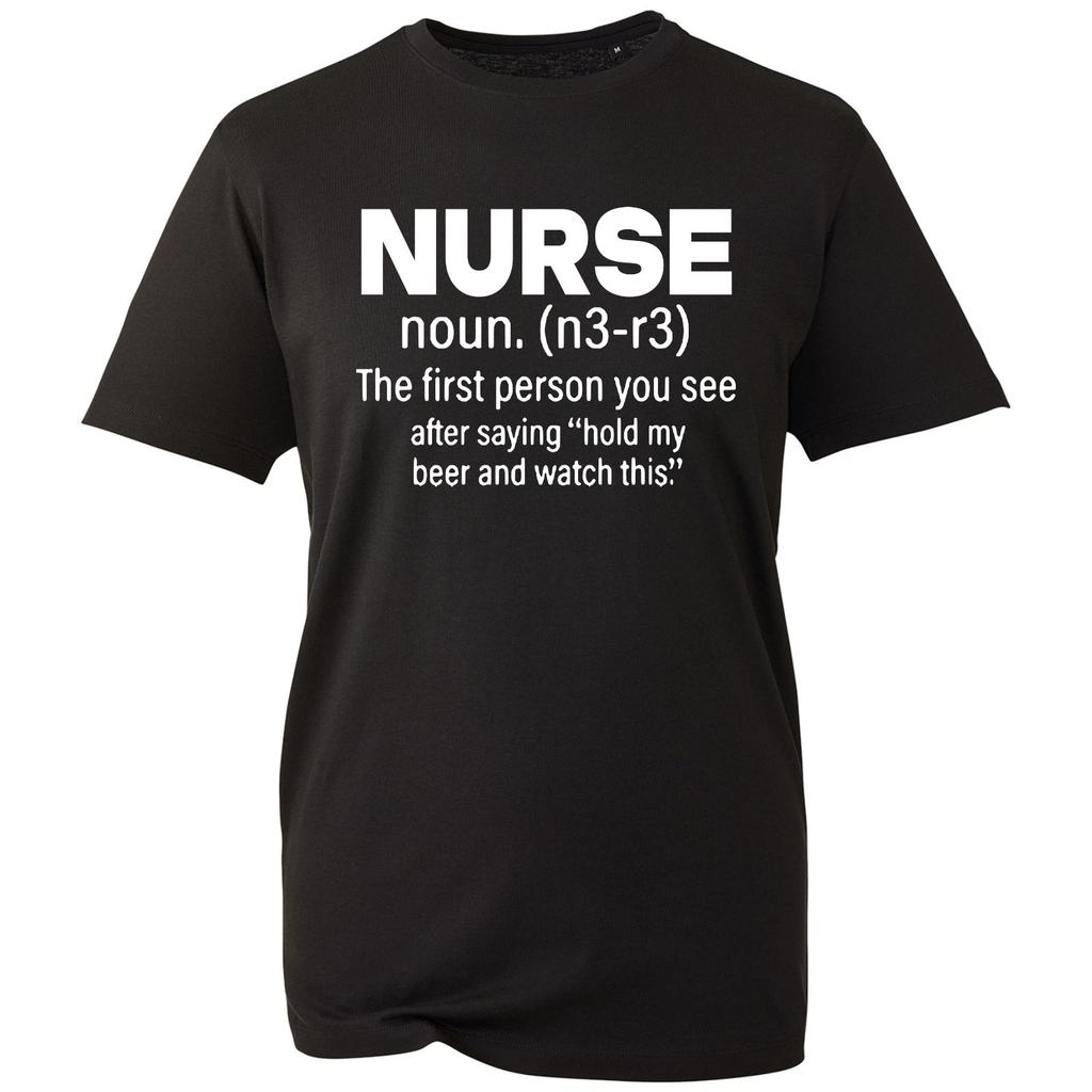 Nurse Definition T-shirt Funny Beer Joke Drinkers Top Men's Unisex Gift Tee
