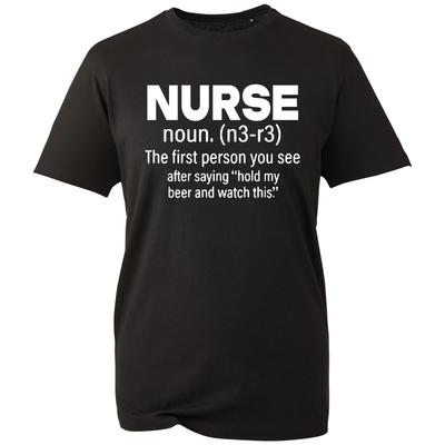 Nurse Definition T-shirt Funny Beer Joke Drinkers Top Men's Unisex Gift Tee