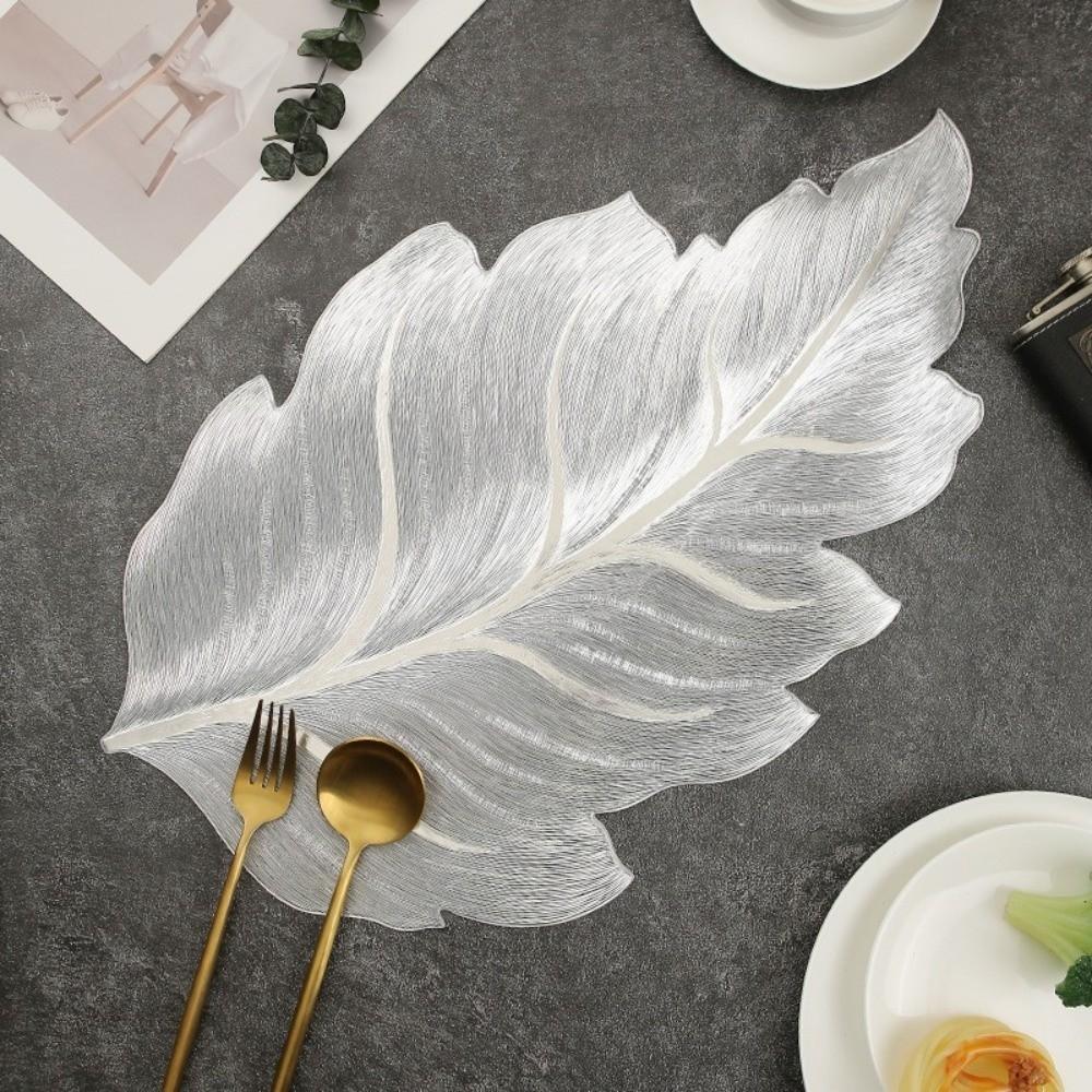 2Pcs Anti-stain PVC Table Mat Waterproof Decorative Table Mat Cup Coaster  Restaurant