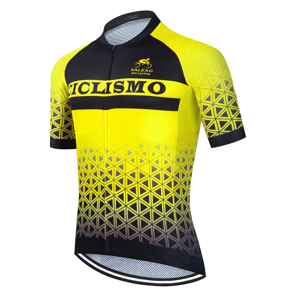 Salexo 2025 Cycling Clothes Summer Men Cycling Jersey Set Triathlon Riding Bike MTB Bib Pants Suit Short Sleeve Cycling Clothing