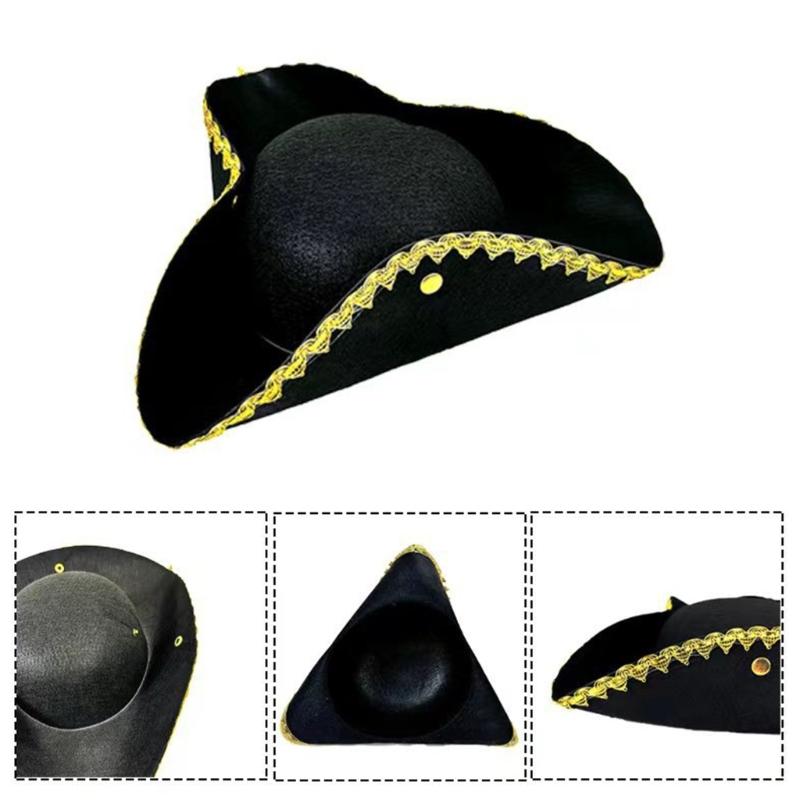 Cappello da Pirata Caraibico Regolabile Unisex Cappello con Emblema del Teschio Cappello da Pirata Cappello da Costume per Feste in Costume e Giochi di Ruolo
