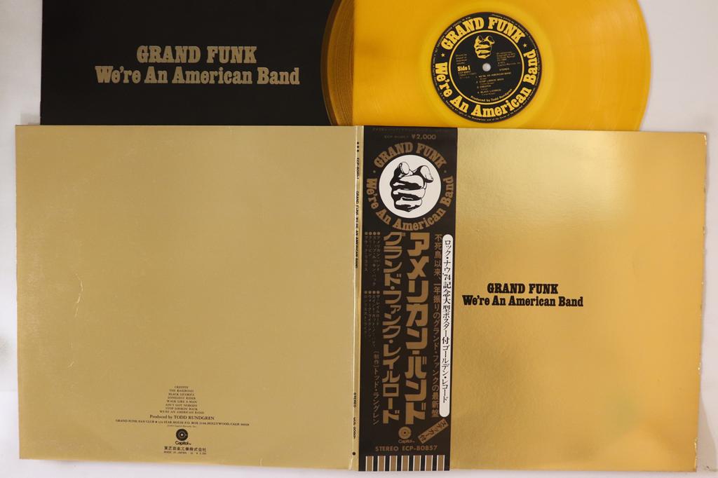 LP Record GRAND FUNK - We're An American Band ECP80857 CAPITOL 1973 Japan Obi Rock Used