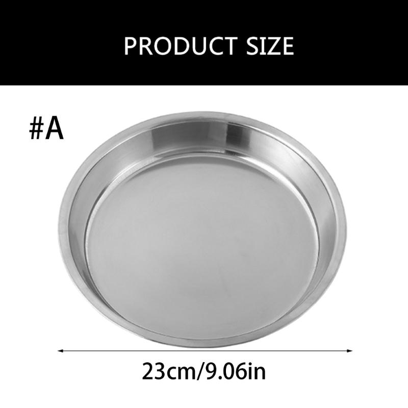 Set of 2 Liangpi Making Pans Multipurpose Stainless Steel Steaming Pans Fruit Tray Suitable for Liangpi and Cakes