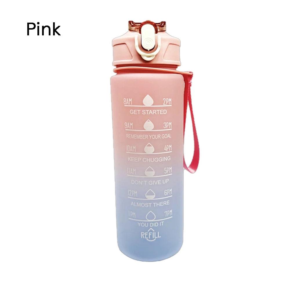 900ml Sports Water Bottle with Time Marker Leak-proof Cup Motivational Portable Water Bottles for Outdoor Sport Fitness BPA Free