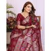 Handpicked Lite Weight Soft Dola Silk Bandhej Khadi Print Saree – a perfect fusion of tradition & vibrant elegance