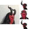 Máscara de Látex de Hellboy Para Halloween y Navidad Fiesta de Disfraces de Terror Decoración