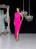 Luxury Studded One-Shoulder Slim-Fit Bandage Dress