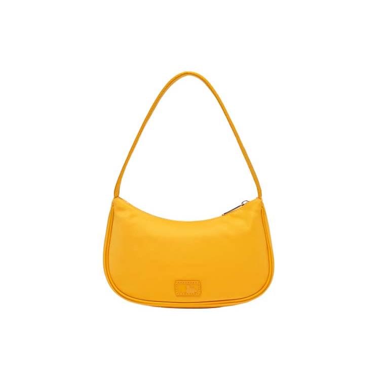 New MLB Nylon Fabric Dumpling Bag Shoulder Bag Women's Bright Yellow 3ABQS032N-50ORL