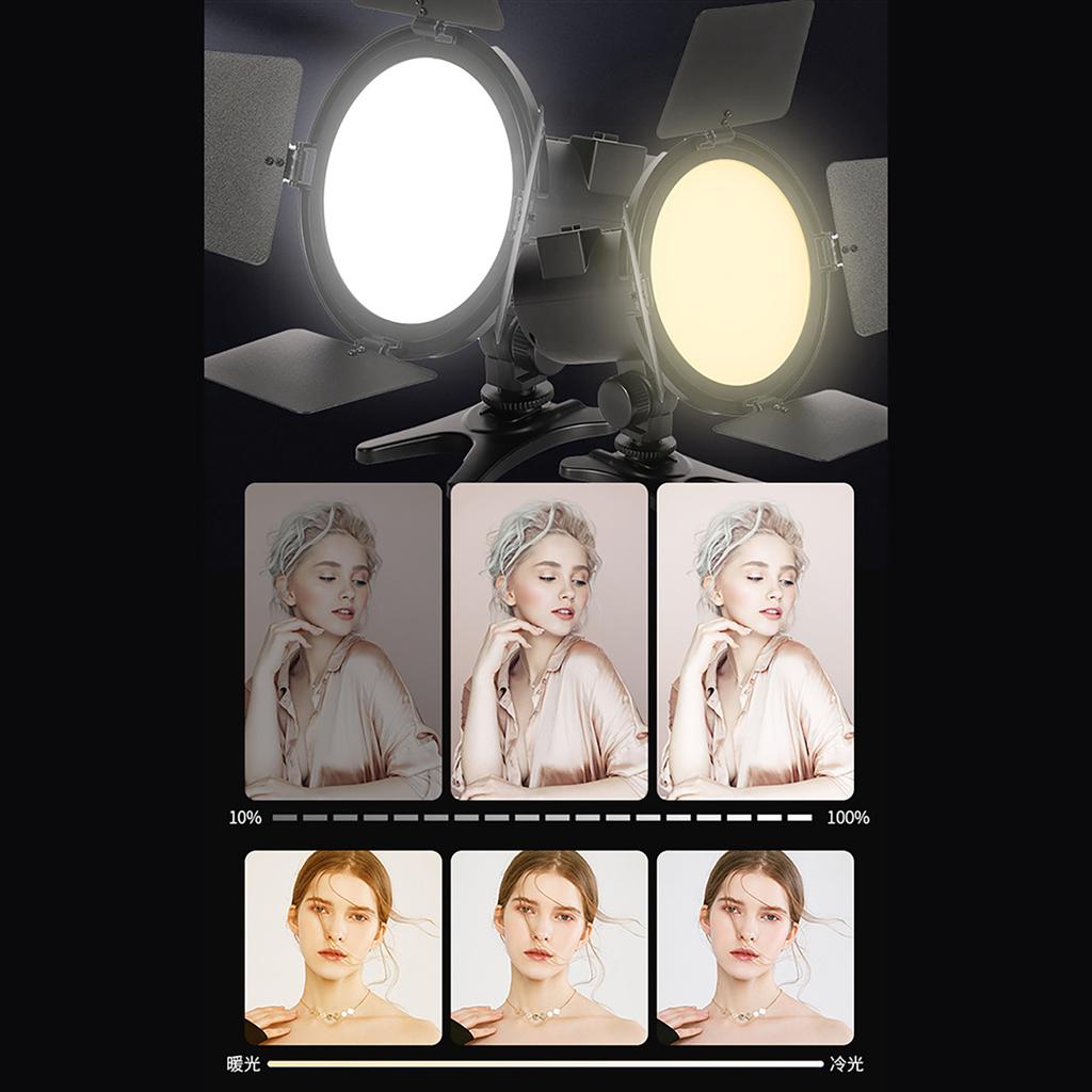 12W RGB Photography Light Bi-color LED Light 128pcs LED Bds 3200K-5600K Dimmable 5 Scene Effects Support /NP Series Battery Powered with Metal Barnd