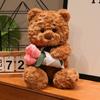 sale 30cm Cartoon Rose Bear Plush Toy Stuffed Valentine's Day Rose Animal Say Love Holding Rose Girlfriend Gift