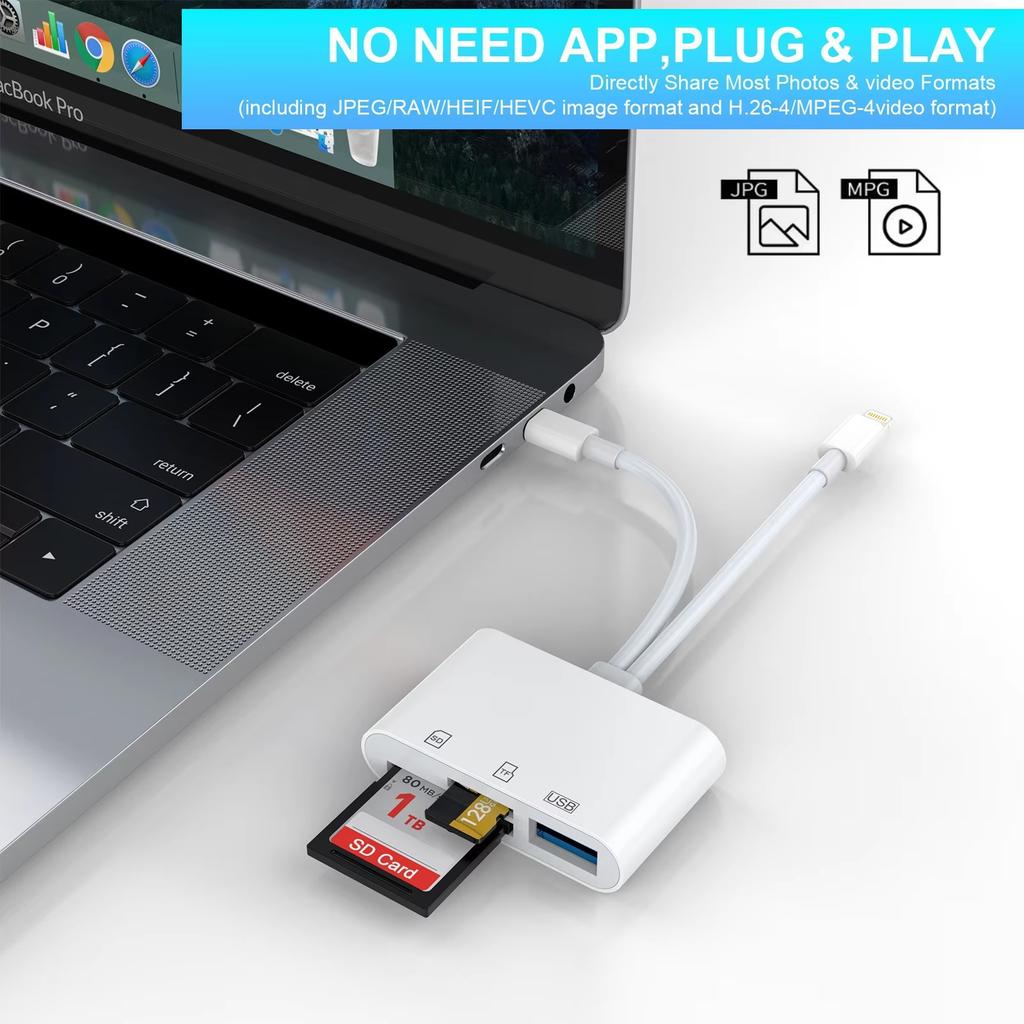 DOOLIKE Dual Connectors USB Type-C Converter 2 in 1 Multi-in-1 SD TF Card Aluminium Smart OTG Mobile Phone Memory Card Reader