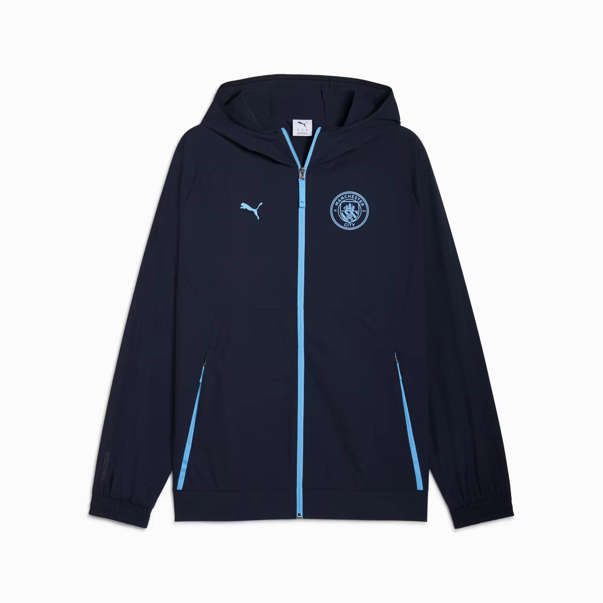 Puma Manchester City tech Тканая куртка Модный тренд Удобная куртка с капюшоном Мужские куртки 782669-06 M