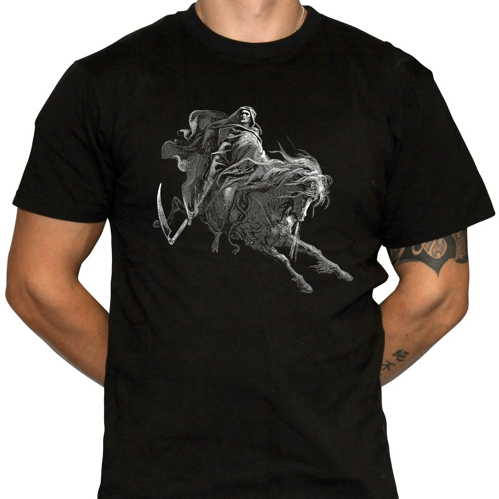 GRIM REAPER T-Shirt - Gustave Dore Illustration - 100% Cotton T-Shirt L