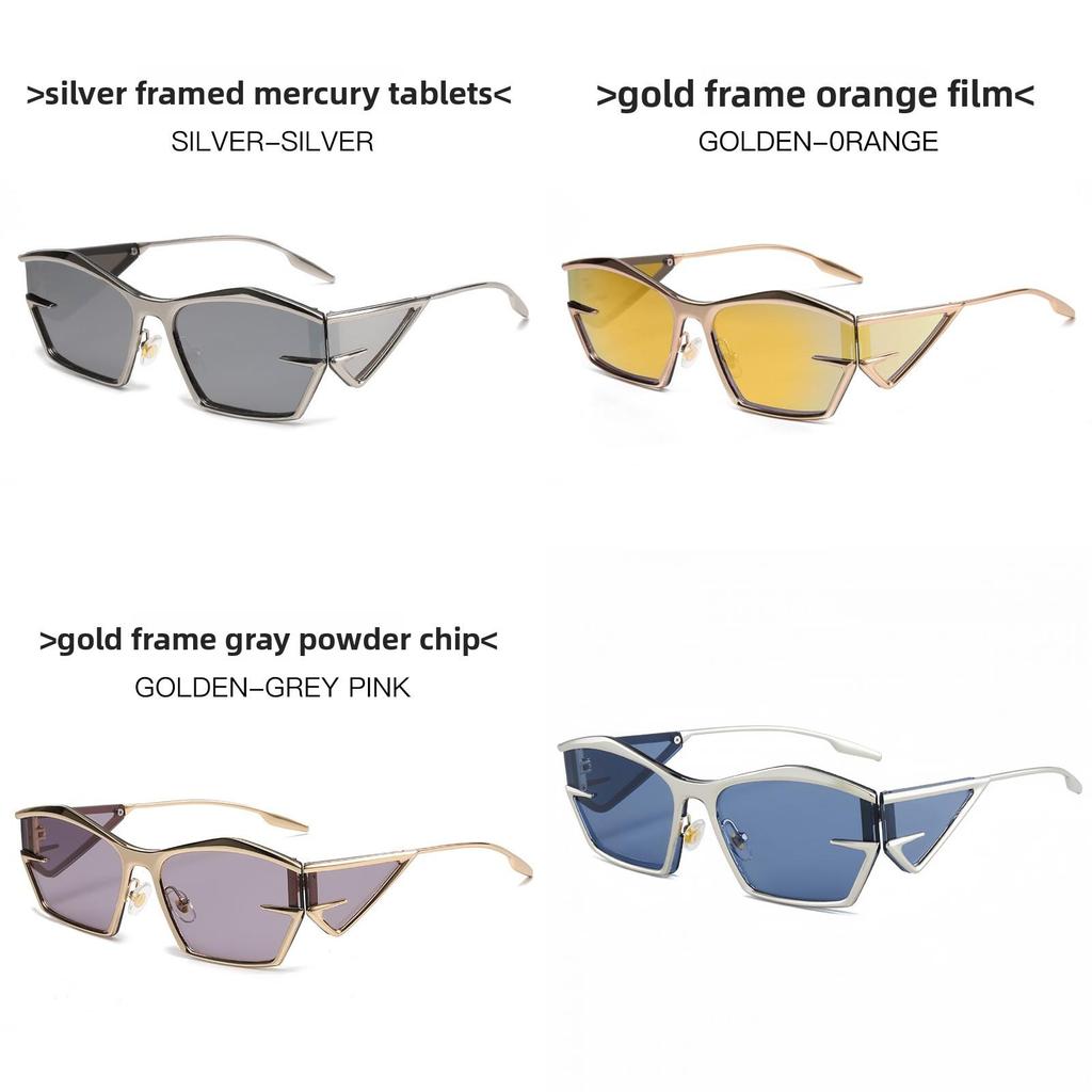 Y2k Futuristic Sunglasses With Uv400 Protection For Outdoor Fashion And Party Wear