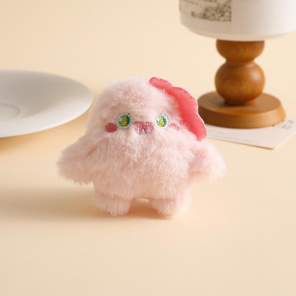 Cute plush doll one-eyed little monster three-eyed cute monster book bag key pendant doll brooch jewelry