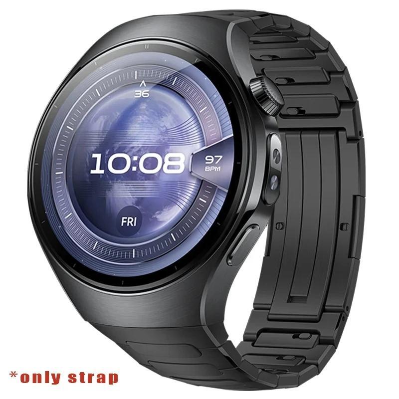 Titanium Strap for Huawei Watch 5 46MM No Gaps Luxury Metal Band for Huawei Watch 5 42mm Business Quick Release Band
