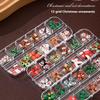 12 Grids Nail Enhancement Christmas Style Milu Deer Snowflake Nail Decoration Nail Charm Diy Manicure Tools