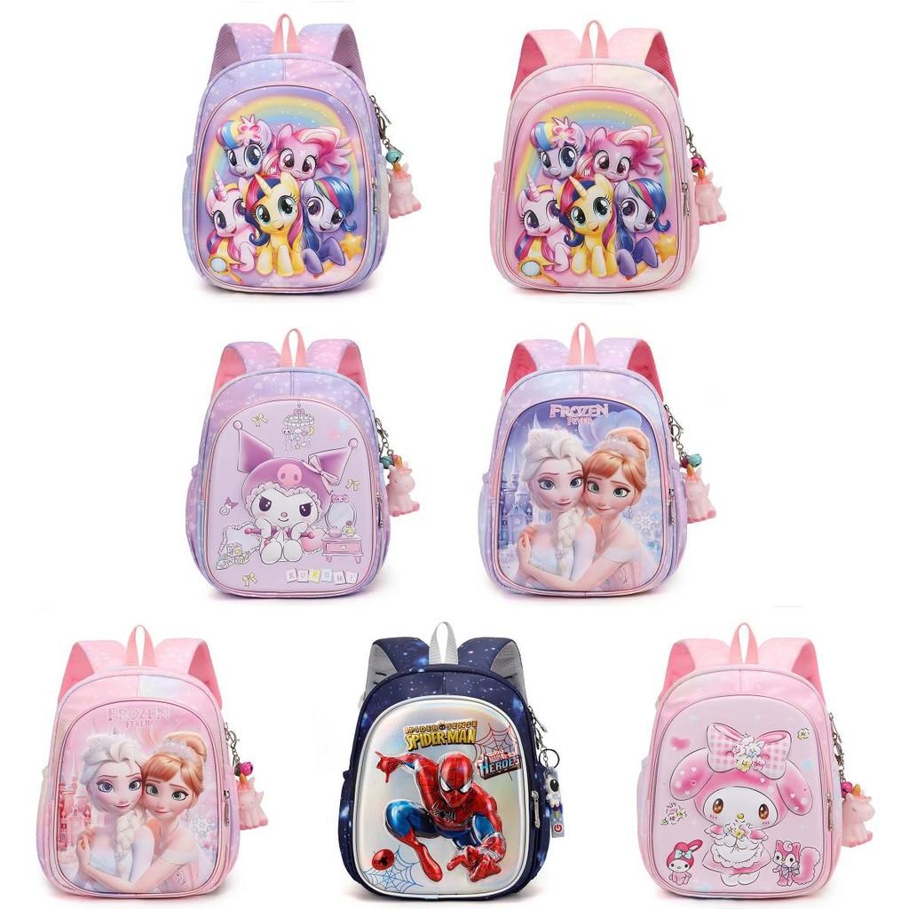 Adorable 3d Hard Shell Children's Backpack Featuring Cartoon Spiderman And My Melody