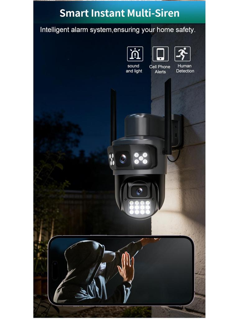 AOV Outdoor 5K Solar Binocular Camera with Smart 4G Night Vision Monitoring
