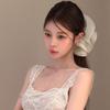 Soft Pleated Chiffon Flower Banana Hair Clips Anti Slip Holder Elegant Hair Clamp Women Daily Wedding Party Hair Accessories
