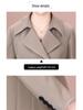 Elegant Spring 2025 Women's Mid-Length Trench Coat for Elderly Ladies