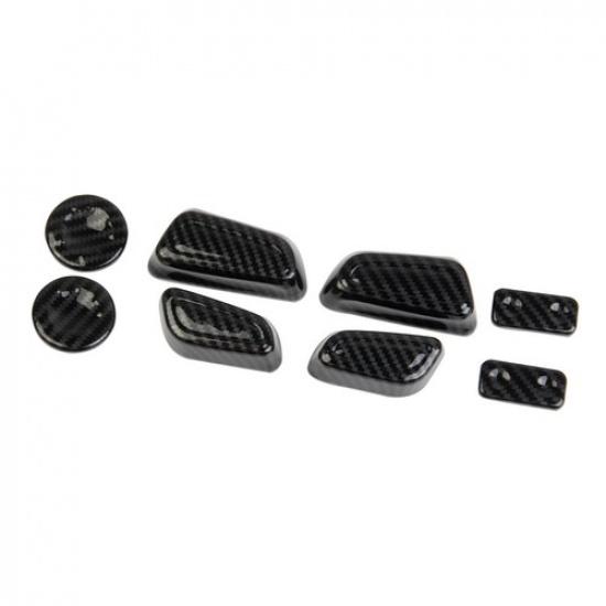 Carbon Fiber Style Front Seat Adjustment Button Cover Trims For Toyota Tundra