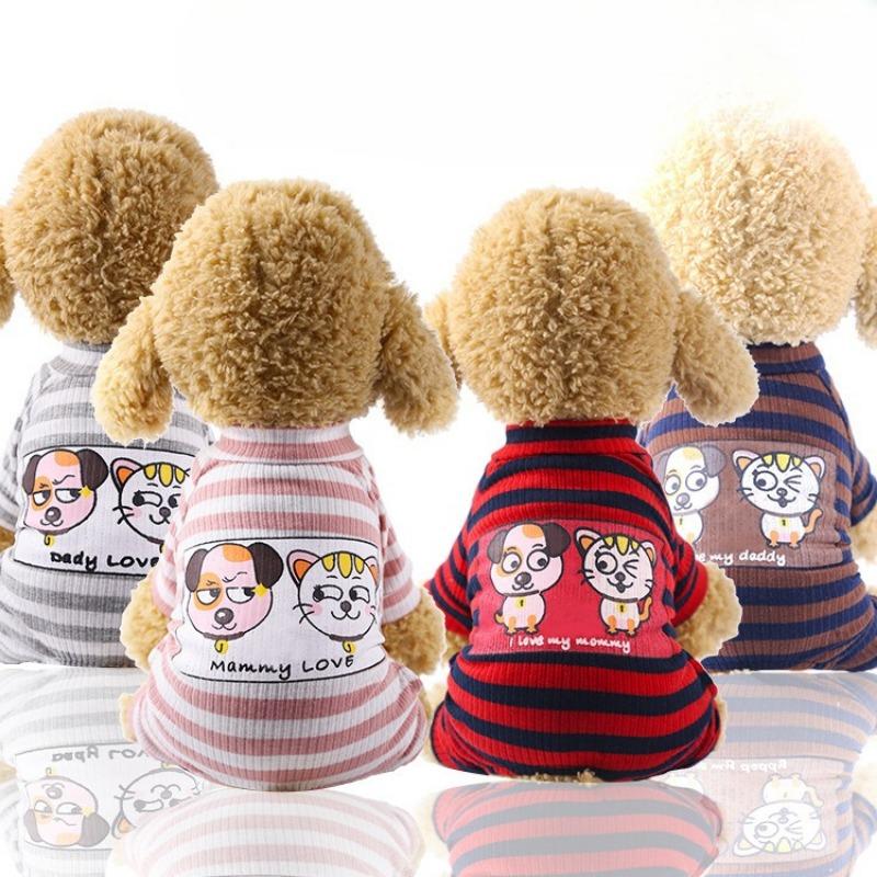 Cat Autumn and Winter Home Clothes, Dog Air-conditioned Clothes, Pet Dog, Cat Couple Supplies, Pajamas, Puppy