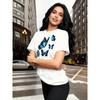 European Size [Circle]Chic Butterfly Print T-Shirt - Short Sleeves, Round Neck, Comfortable, Breathable, and Soft