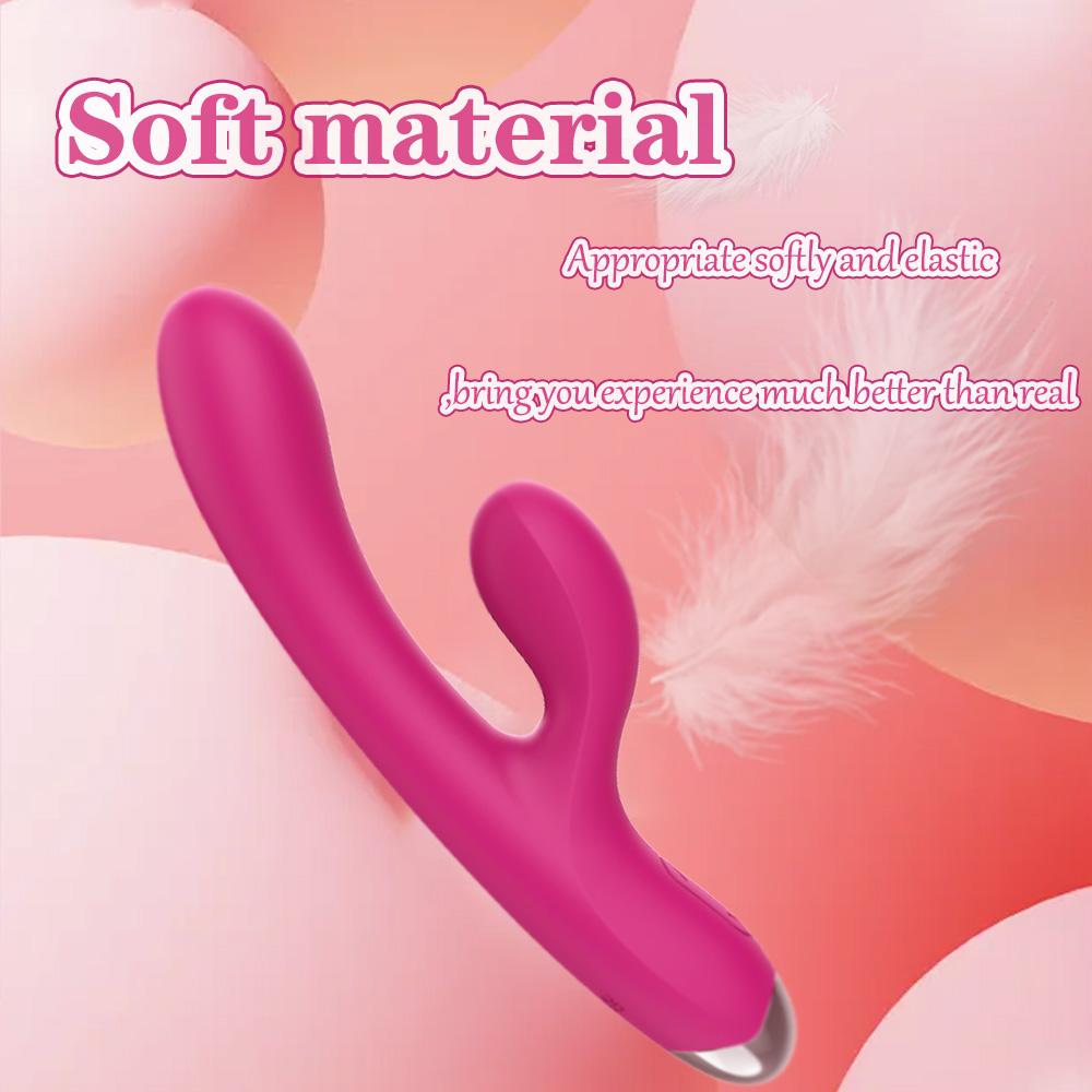 Rabbit Vibrator for Women Clitoris Stimulator Silicone G-spot Powerful 2 in 1 Dildo Female Masturbation Waterproof Sex Toys Adult Goods Insert Dildo